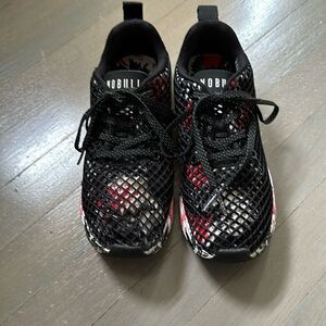 Nobull black knitted sneakers, design platform size 6